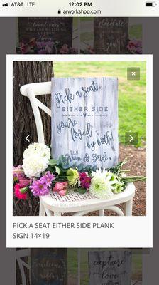 Plank wood wedding design!