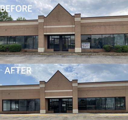 Strip mall before and after