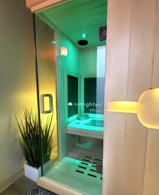 Sunlighten Infrared Saunas to assist with detoxification, relaxation and overall wellness.