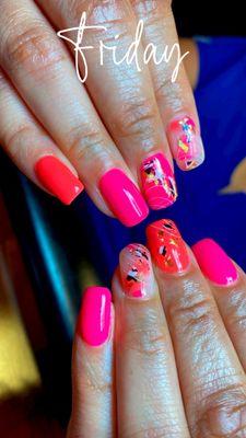 Polygel Overlay with designs