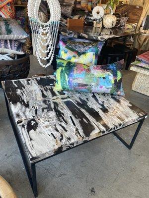 Petrified coffee table