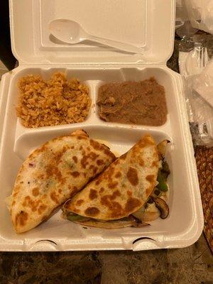 5. Two Small Quesadillas Lunch Combo