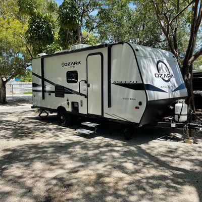 Our 22ft Bunkhouse ready for a weekend in Key Largo