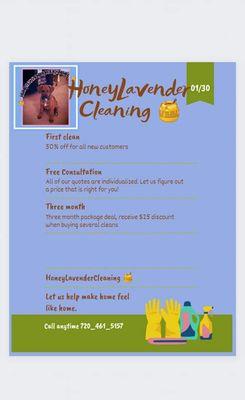 Honey Lavender Cleaning