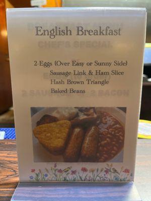 This months breakfast special.