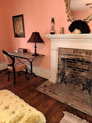 Fireplace and desk in Theodosia