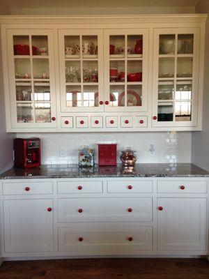 White Painted Cabinets with Granite Countertops