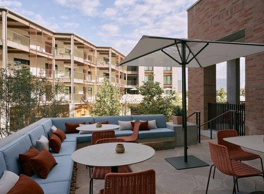 Patio seating at Magdalena Bar