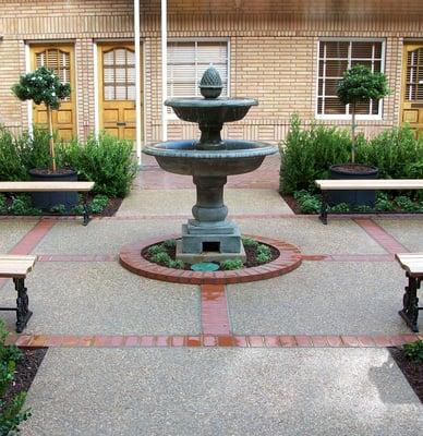 Green Street courtyard fountain