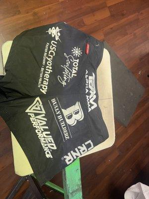 Custom Fight Shorts for MMA fighter Josh Dim