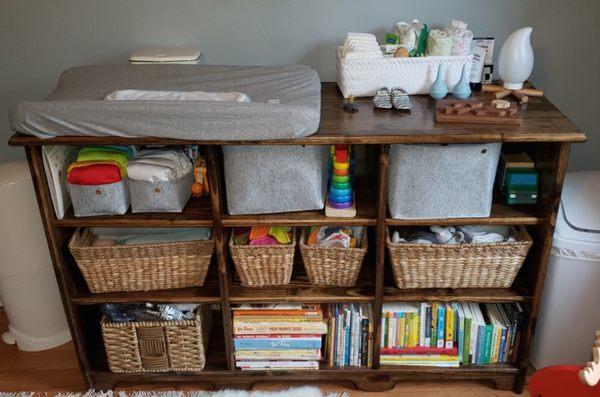 Oak Baby Changing Table