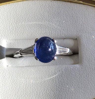 This Beauty made in with platinum,Baguette  diamonds and Ocean blue Natural sapphire at Master Jewelers Issaquah,WA  Available Now