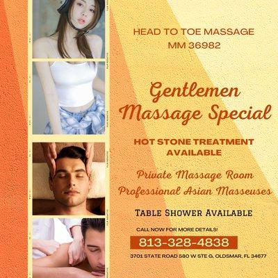 MM 36982
 Head To Toe Massage
 Call us at 813-328-4838