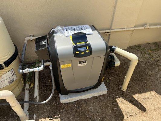 New Jandy Pool and Spa water heater Install