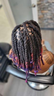 Matured Locs Retwist with Two Strand Twists