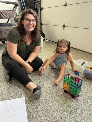 Dr Katherine and Izzy on their last day together