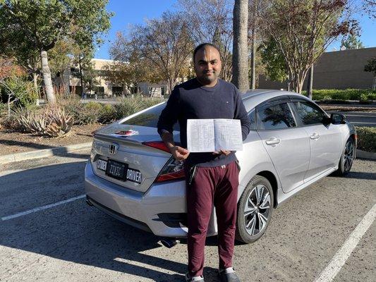 student learned from Cal State Driving school and passed drive test at Simi Valley DMV