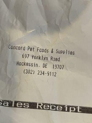 Concord Pet Foods & Supplies