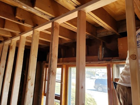 Kitchen remodel - temporary wall for new header