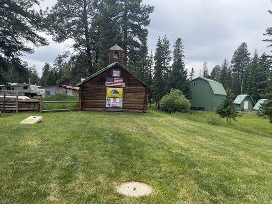 Chapel behind hotel