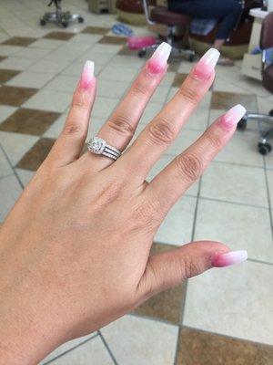 Pink and white ombré done beautifully