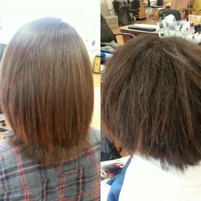 Japanese magic straight. . before& after..