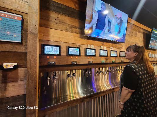 the wall of taps!!!!