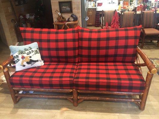 Old Hickory sofa reupholstered by Antonio in oakdale