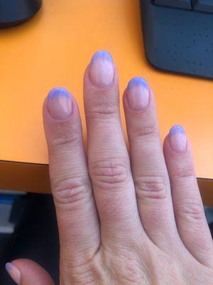 Poor quality "French tip"