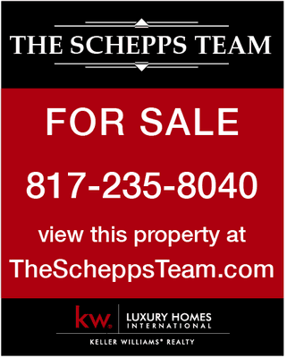 The Schepps Team Keller Williams Realty - DFW, John Schepps of Grapevine Texas Owner of The Schepps Team 817-235-8040 Call Us