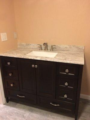 New vanity and sink