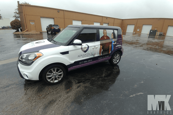 Full wrap with window perf for a client in Indianapolis.