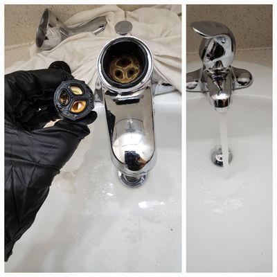 Bathroom Faucet cartridge replacement.