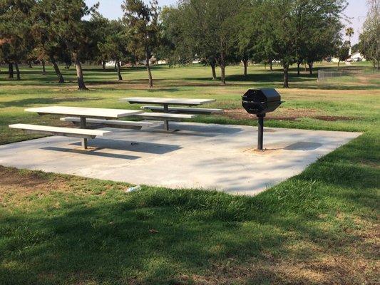 Picnic tables with grill