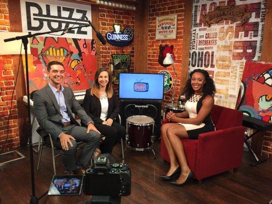 Dr. David and Farren on the set of Buzz talking about what they do and why!