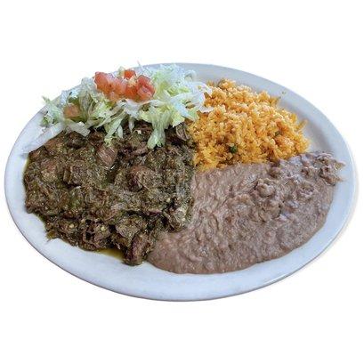 Spicy Chile Verde Plate