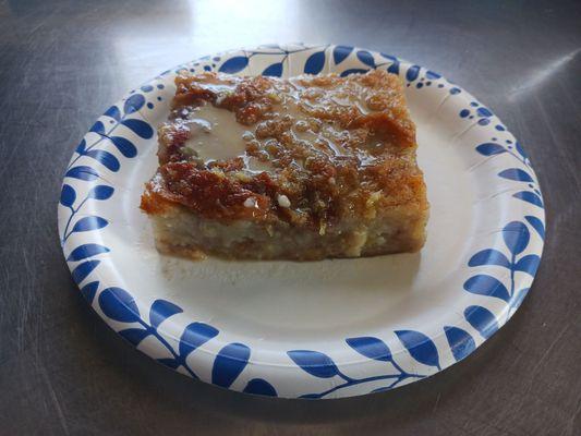 New Orleans bread pudding with a bourbon sauce