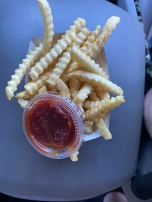 Order of fries with catsup.