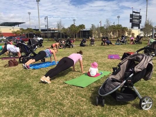 Beyond Barre Pensacola also offers "Beyond Stroller" -- an outdoor workout utilizing a stroller barre.