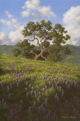 Purple Cascade - original painting available at Zantman Galleries, Carmel, CA