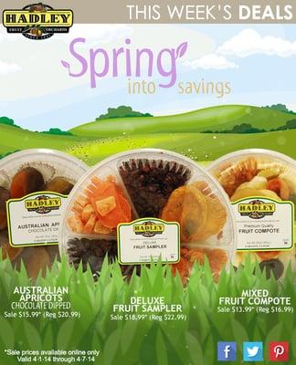 Hadley Fruit Orchard Spring Savings.