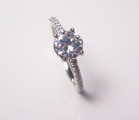 Diamond Accented Engagement Ring