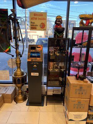 Honeycoin Bitcoin ATM located conveniently inside Lit Smoke Shop