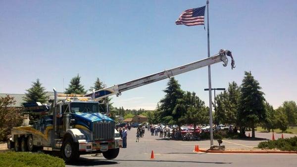 Our 60 ton Sliding Rotator at a car show