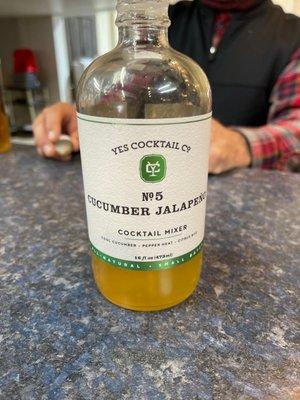 Cucumber jalapeño cocktail mixer