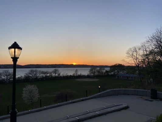 Sunset over Shore Road Park