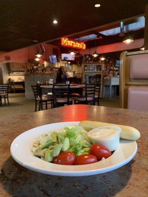 Side Salad and garlic bread