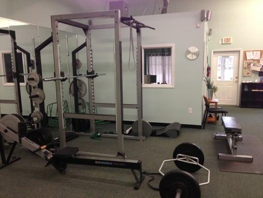 The York squat rack serves several purposes when training proper lifting techniques for sports performance, fitness and rehabilitation