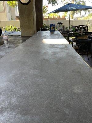 Concrete countertops, cleaned, stripped and resealed!