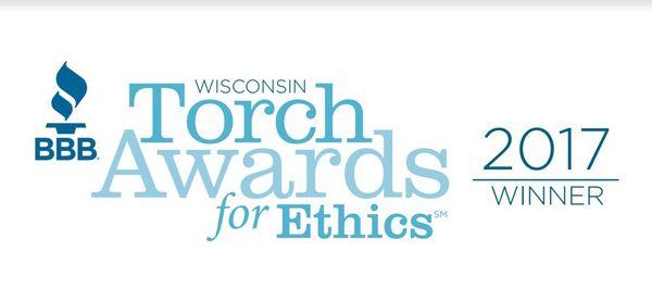 We won the BBB Torch Award for business ethics in 2017.